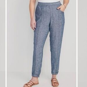 RACHEL ROY 100% Linen Navy Pants